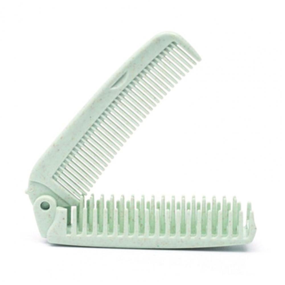 Foldable Hair Comb Evenly Arranged Teeth Elastic Folding Hair Comb Soft Comb Solid Color Hairdressing Comb Hair Hairdressing зелёный