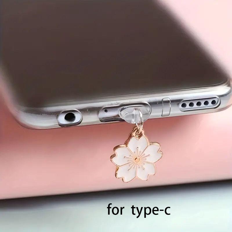 

Заглушка от пыли для телефона Sakura Design Подходит для iPhone, Samsung, интерфейс Type-C, украшение для телефона, вешалка, аксессуары для телефона