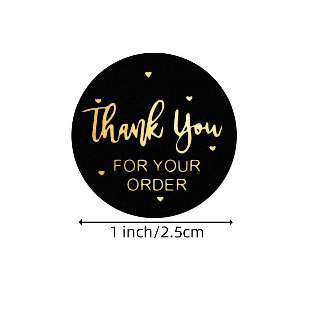 Transparent Self-Adhesive 'Thank You for Your Order' Hot Stamping Sealing Sticker