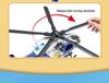 Children's Pull Back Police & Fire Rescue Helicopter Toy with Rotating Propeller - Simulation Model for Boys