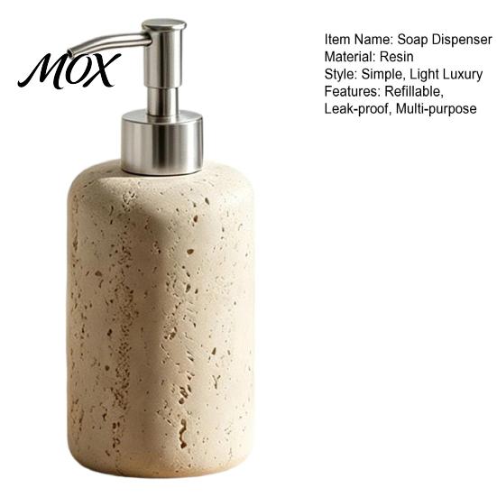 Stone Texture Soap Dispenser Resin Refillable Dispenser, Liquid Hand Shampoo Container, Container Empty Pump Lotion Bottle for Bathroom Kitchen