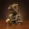 1pc Metal Dragon Ornament Zodiac Dragon Mascot Apartment, Shop Decoration Metal Handicrafts Feng Shui Accessories Animal Model