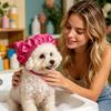 Dog Shower Caps Waterproof Reusable Adjustable Straps Cat Bathing Hat for Kittens Puppies Home Salon Grooming Swimming Pool Pet