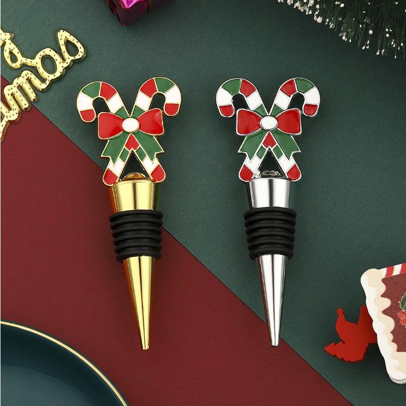 Christmas Crutch Red Wine Stopper Food-grade Wine Preservation Sealed Wine Bottle Stopper Christmas