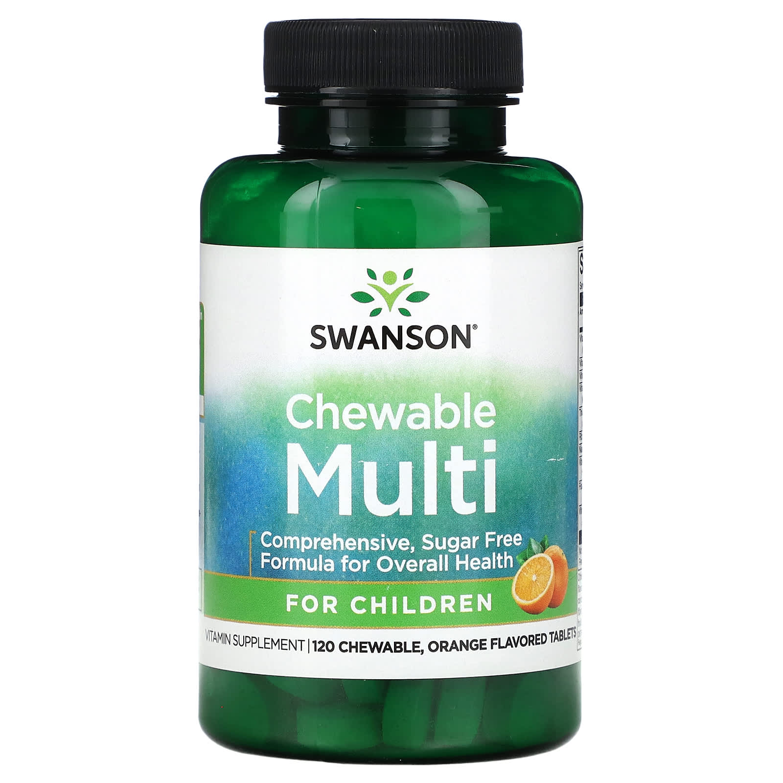 

Swanson, Children s Chewable Multi, Orange Flavor, 120 Chewable Tablets