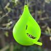 Raindrop Shaped Bird Feeder House with Perch Pole Plastic Hummingbird Feed Holder Large Capacity Bird Habitat Garden Yard