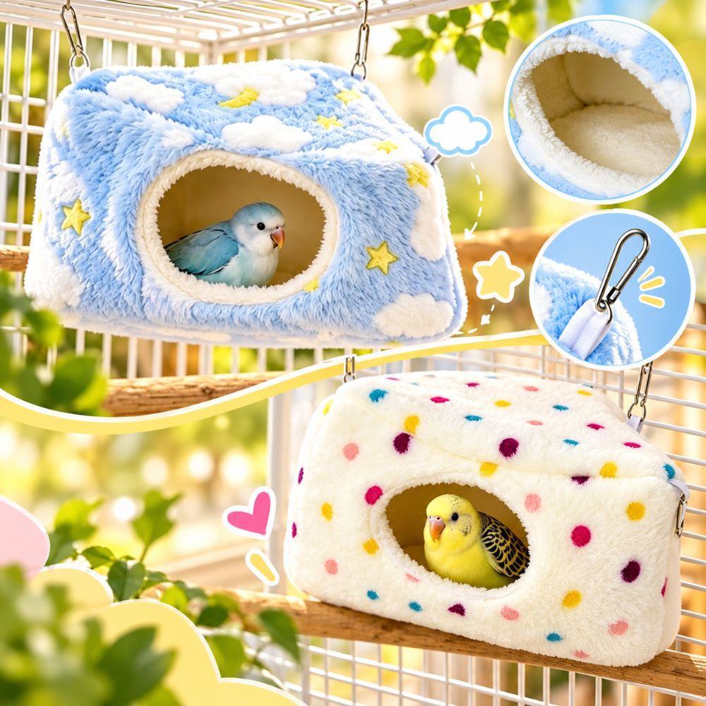 Soft Plush Plush Pet Hammock Washable Small Animal Bed Cute Warm Bird House Parrot