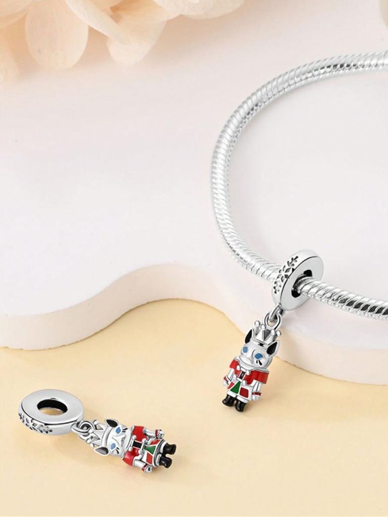 Copper Plated Original Charms Santa Claus Snowman Cottage Beads Fit Bracelet Women'S Jewelry Gift