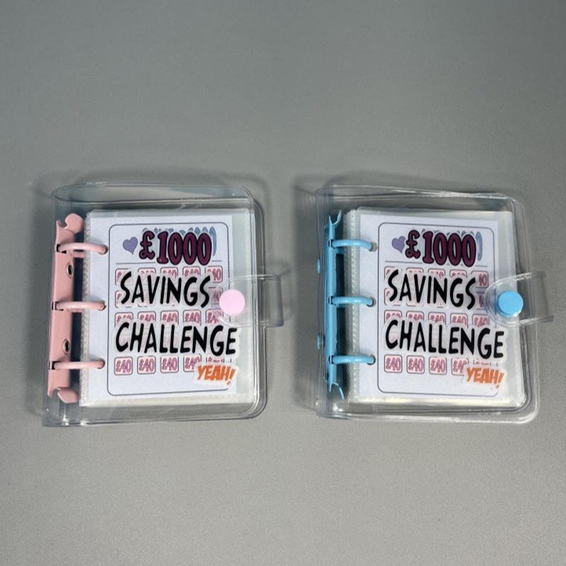 Cartoon Portable Receipt Collection Challenge Money Saving Book Mini Pvc Binders