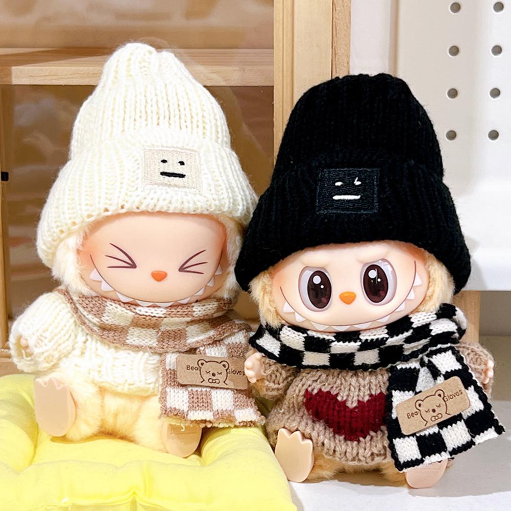 17CM Plush Doll Clothes Kawaii Doll Clothes Plush Doll Changing Clothes Cartoon Cute Clothes Dolls Accessories DIY Skirt Game