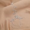 Korean Style Women's Rhinestone Leaf Hand Chain Bracelet - Elegant High-End Design