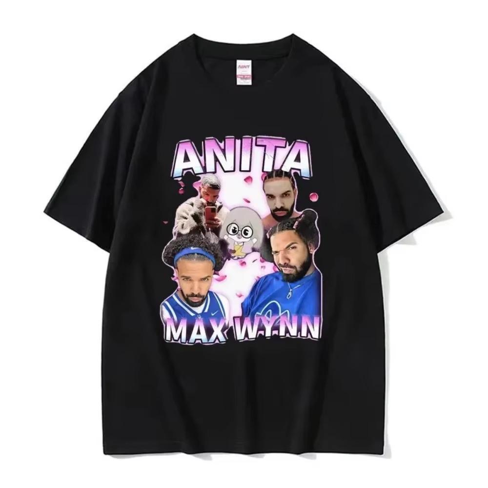 Rapper Drake and Anita Max Wynn Love Funny Meme Graphics T Shirt Men Women Casual Kawaii T-shirt Fashion Vintage Tees Streetwear