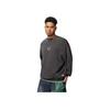 Li Ning Badfive Pullover Round Neck Loose Sports Long Sleeve Sweatshirt Men Sweatshirt Dark-Gray Black AWDU267-6