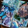 Elegantly Curated Retro Fairytale Character Stickers - High-End PET Journal Series