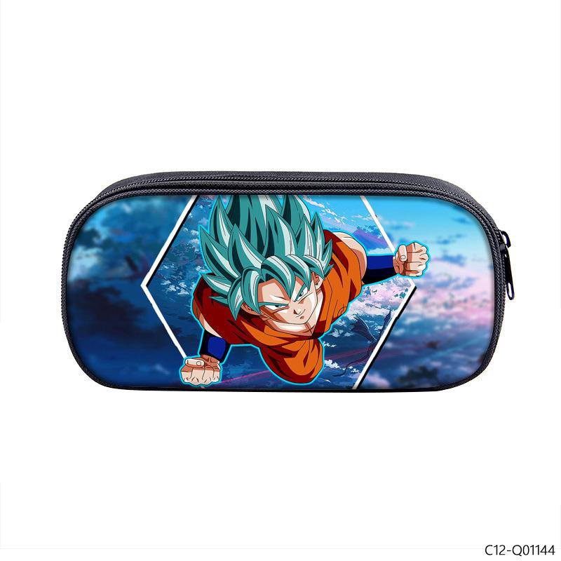 Dragon Ball Printed Polyester Pencil Case Student Stationery Box Portable Pencil Case Multifunctional Storage Bag