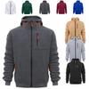 European Men's Bestseller Hoodie Jacket - Casual Sports Style with Zippered Arm and Multi-Pocket Design