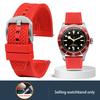 Premium-Grade Fluororubber Watch Strap 21mm 20mm 22mm For Seiko SRP777J1New Watch Band Diving Waterproof Bracelet Black Color