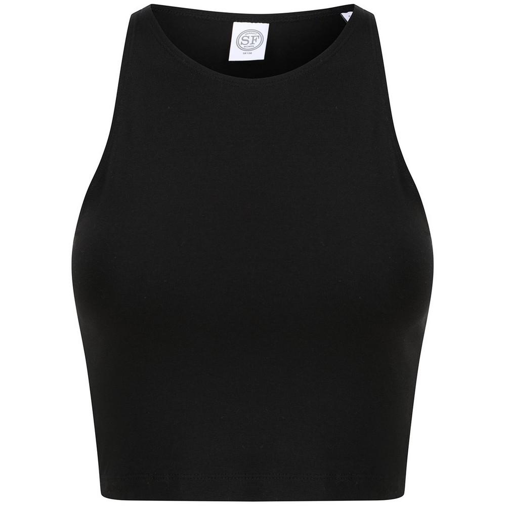 SF Women Womens/Ladies Plain Crop Top