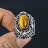 Tiger Eye Gemstone 925 Sterling Silver Jewelry Poison Ring Jewelry Size 9