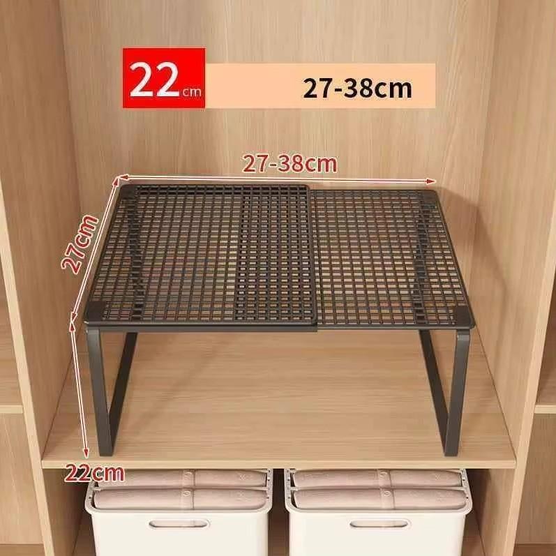 Telescopic Closet Shelf Separator, Expandable Organizer for Wardrobe and Cabinet Storage