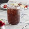 Transparent Striped Drink Pitcher Heat Resistant Cold Water Kettle Juice Jug  Dinning Table