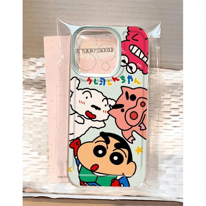 Cute Shin-chan Case for Apple 17 Pro Max, Transparent Space Design, Soft Case for iPhone 11/7/15 Pro/16/17.