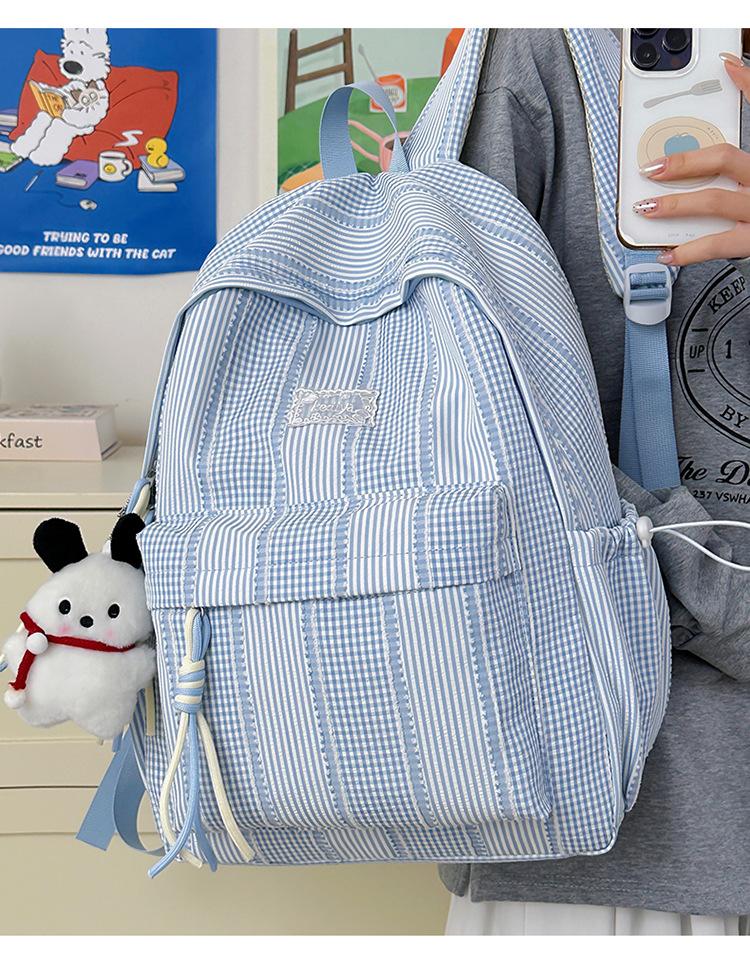Schoolbag Korean ins Simple School Bag Junior High School Student Versatile Class Commuter Backpack Lightweight Large Capacity Travel Backpack