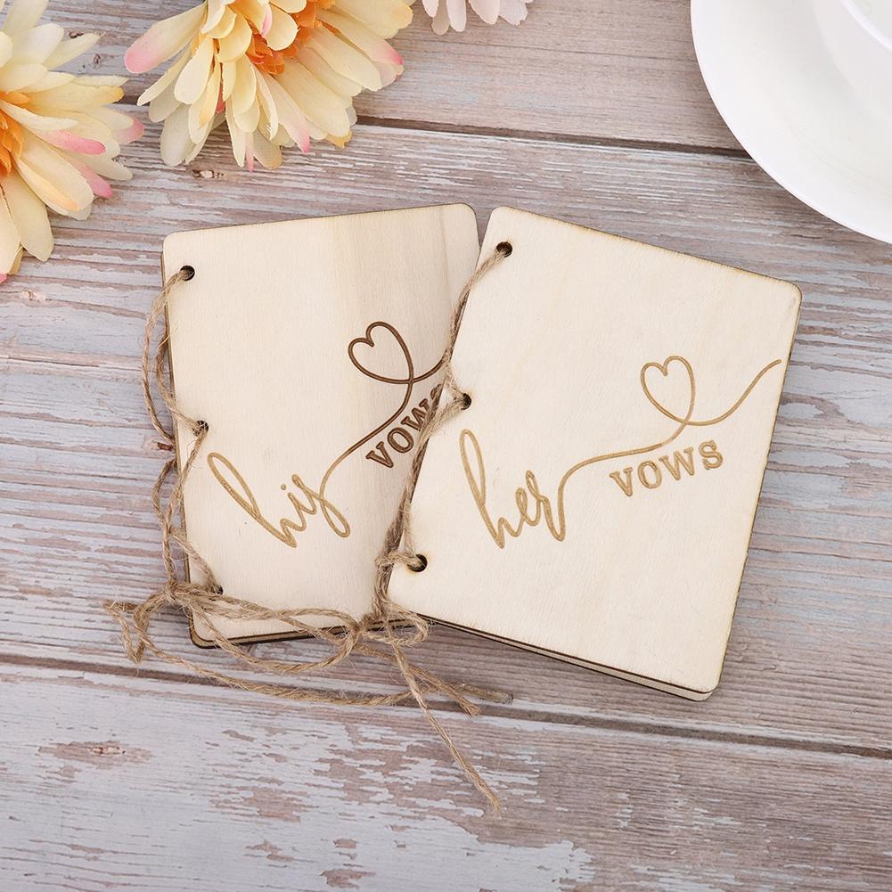 2pcs Wedding Ceremony Party Vow Booklets Oath Book Props Decoration AccessoryType 2