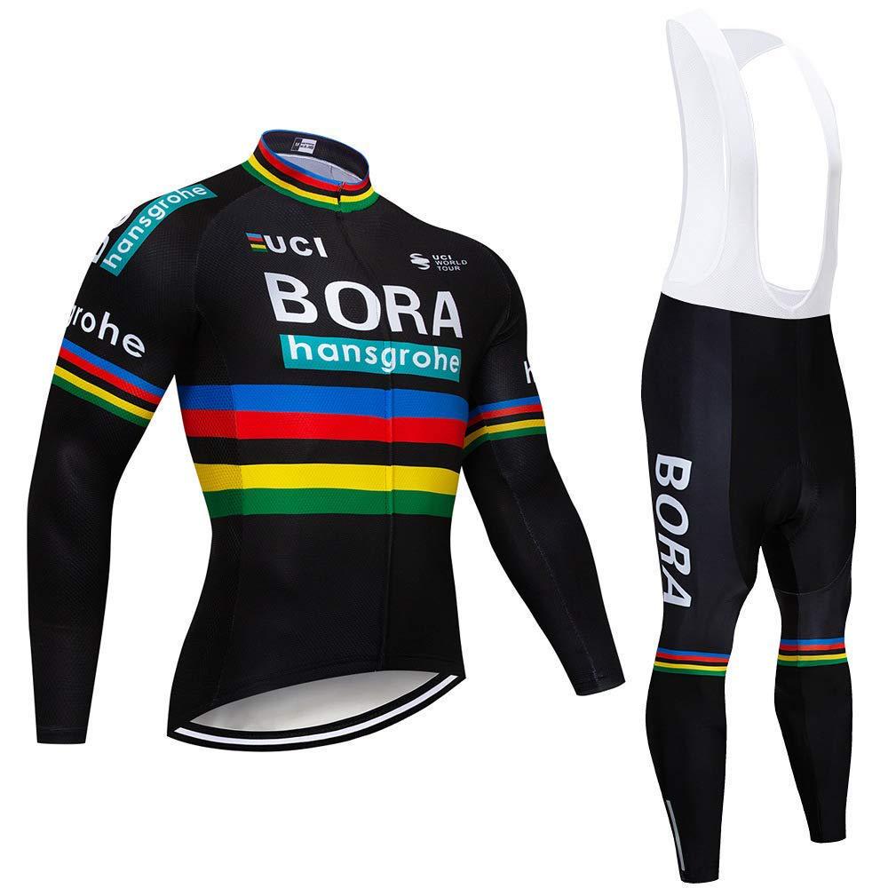 Cycling Suit Long Sleeve Strap Set Mountain Road Suit Autumn and Winter Velvet Outdoor Cycling Suit Set