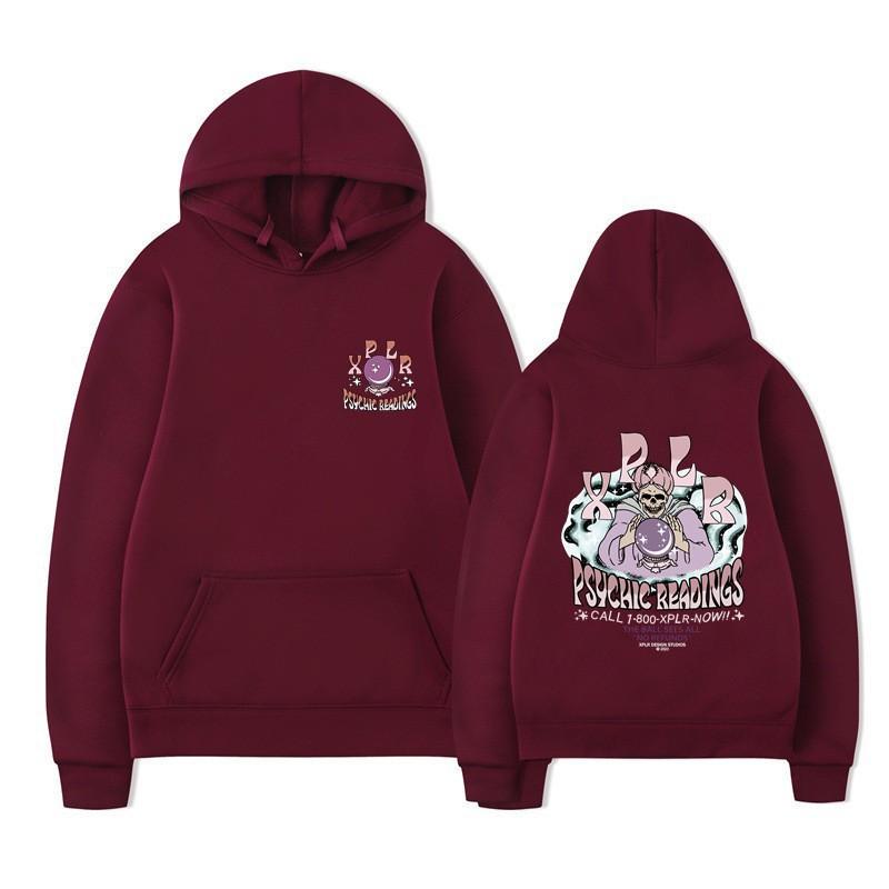 Youth Pop Casual Cute Cartoon Printed Couple Hooded Fleece Guard