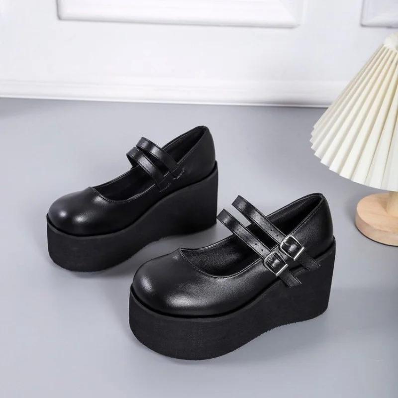 2025New Female Lolita Cute  Janes Pumps Platform Wedges High Heels women's Pumps Sweet Gothic Punk