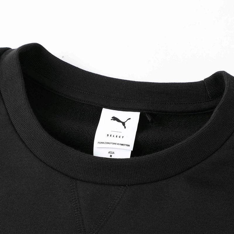 Puma Retro Reverie Crew Warmcell Comfortable Pullover Fashion Long Sleeve Sweatshirt Unisex Sweatshirt Black 629604-01
