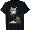 Funny Wine Cat Dank Meme Silly Cats Goofy Ahh Men Women T-Shirt