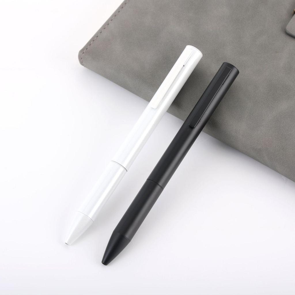 New Customizable Oil-Based Metal Ballpoint Pen - Creative Gift and Promotional Fountain Pen with Printed Carbon Design.
