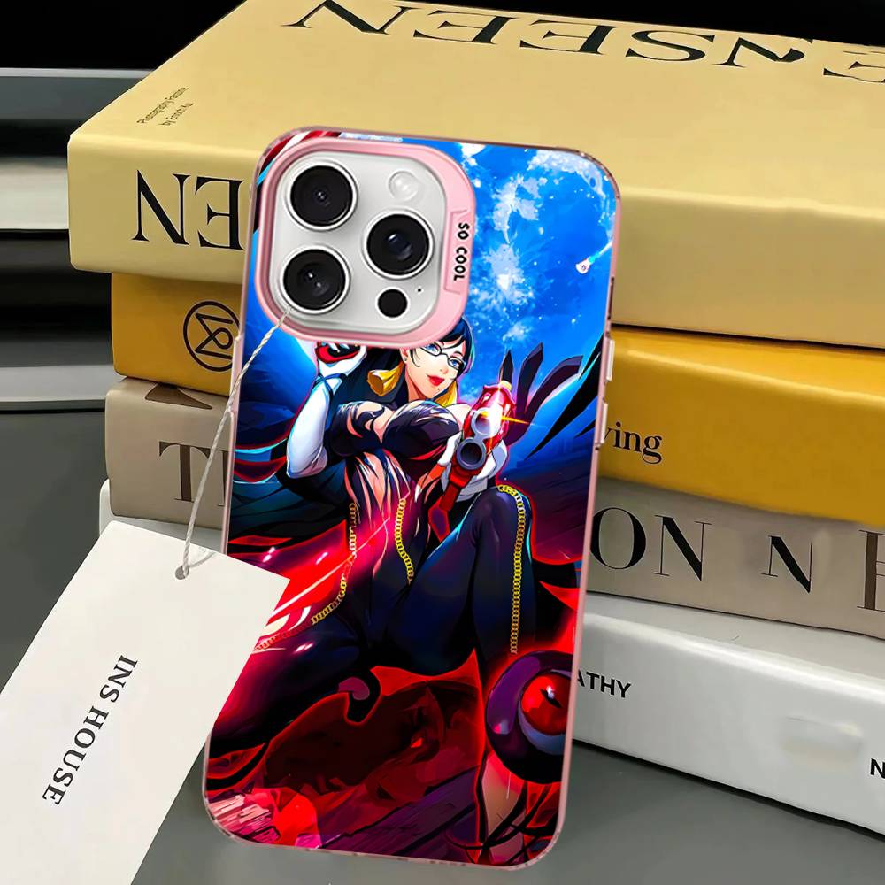 Game Bayonetta Anime Phone Case Color Silver Shell For LPhone 17 16 16e 15 14 13 12 11 Pro Max Plus