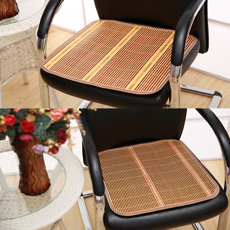 Summer Random Bamboo Cool Mat Breathable Seat Cushion Home and Office Chair Cool Mat Bamboo Silk Dining Chair Cushion