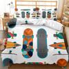 Skateboard Dynetrekksett Skateboardspiller Hip Hop Sengetøy Tenåringer Gate Hobby Sport Hippie King Size Polyester Dynetrekk