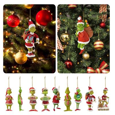 2ks Vánoční ozdoba Přívěsek pro panenku ze zelené kožešiny Elf Akrylová slavnostní závěsná dekorace na vánoční stromeček Domácí auto Kancelář