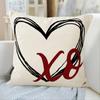 Valentinstag Paar Liebe Sofakissenbezug Heimdekoration Kissenbezug Leinen Bedruckter Kissenbezug