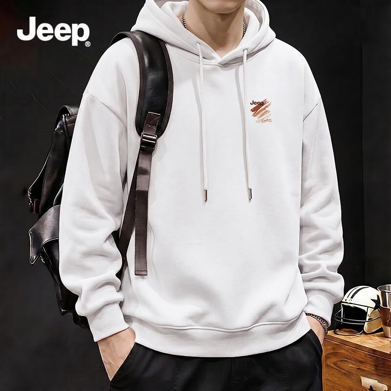 JEEP Men's Heavyweight Loose-Fit Hooded Sweatshirt