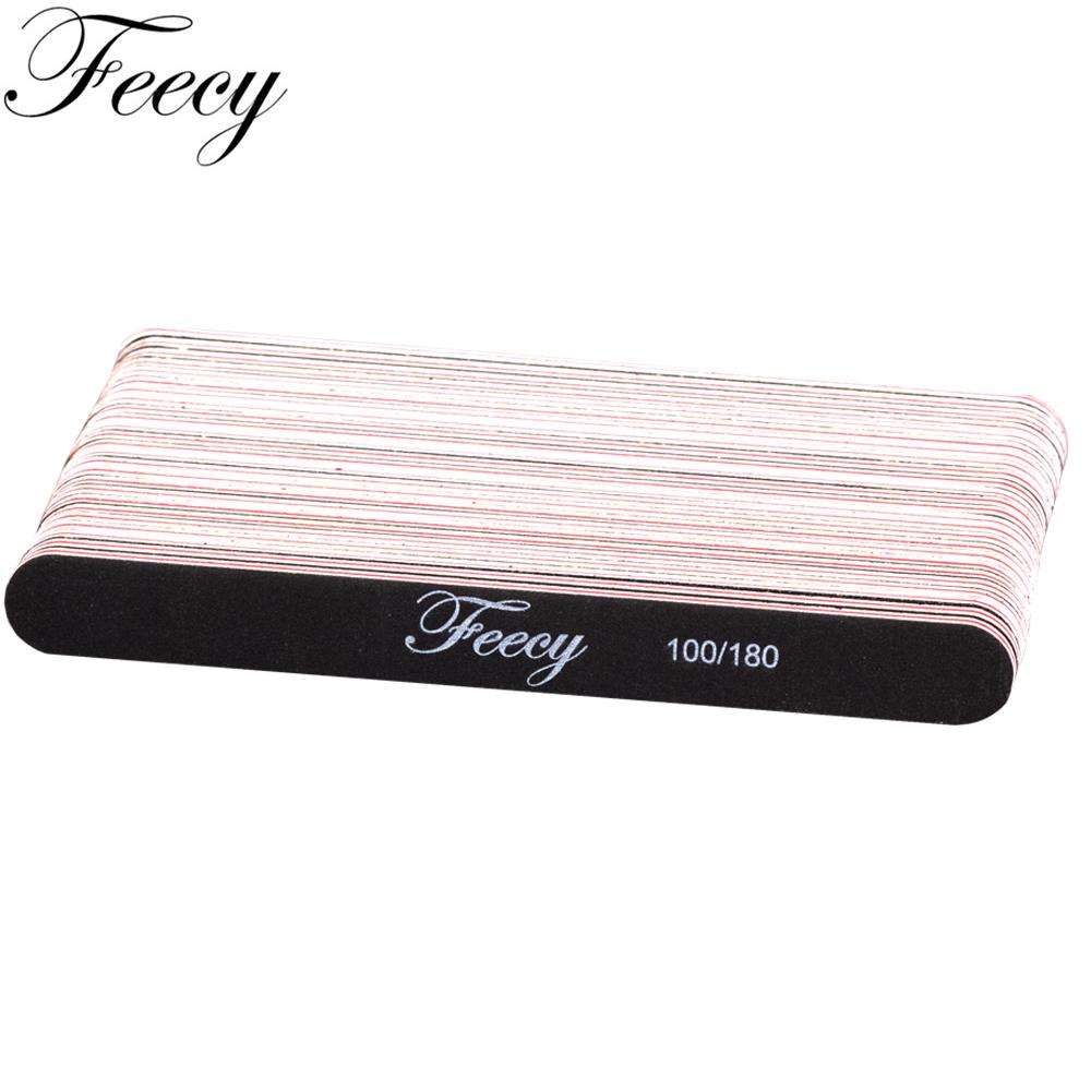 10 pçs lixa de unhas buffer com caixa de armazenamento 100/180 forte grosso barco lixa para manicure polimento duplo grão areia ferramenta da arte do prego