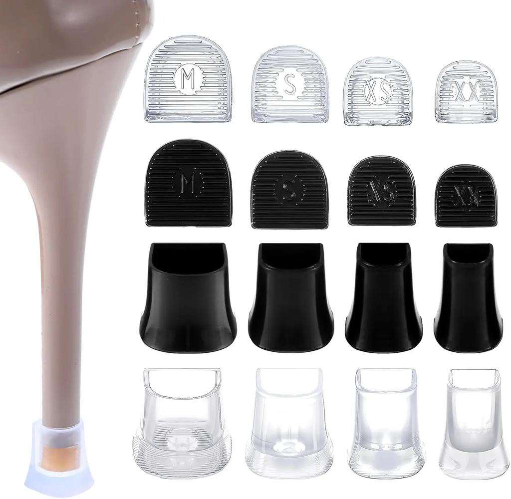 2/20pcs Silicone Heel Protectors Stoppers Latin Stiletto Dancing Covers Antislip High Heeler Bridal Wedding Shoes Accessories