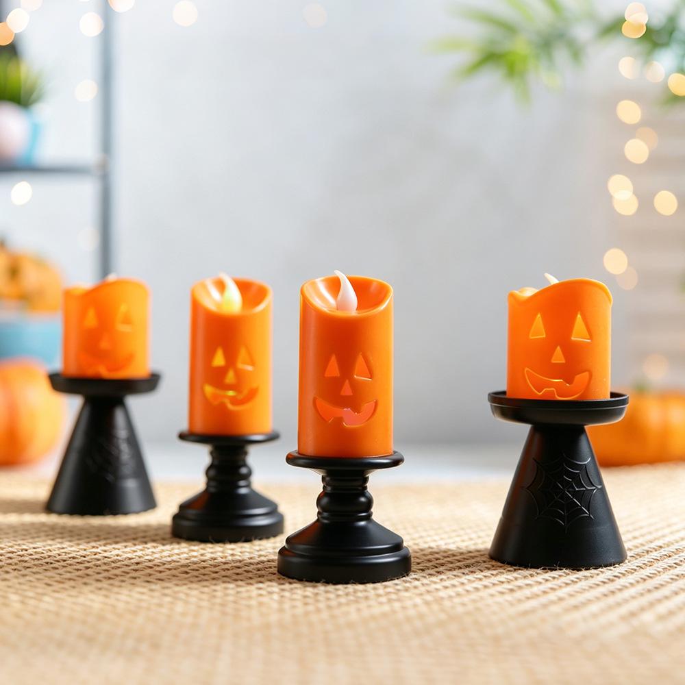 LED Halloween Pumpkin Lantern Candle Lamp – Decorative Night Light Ornament