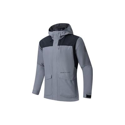 Outdoor Series Color Block Hooded Water-Resistant Casual Woven Thick Sports Jacket Men Jackets Pencil-Gray 152416613-1