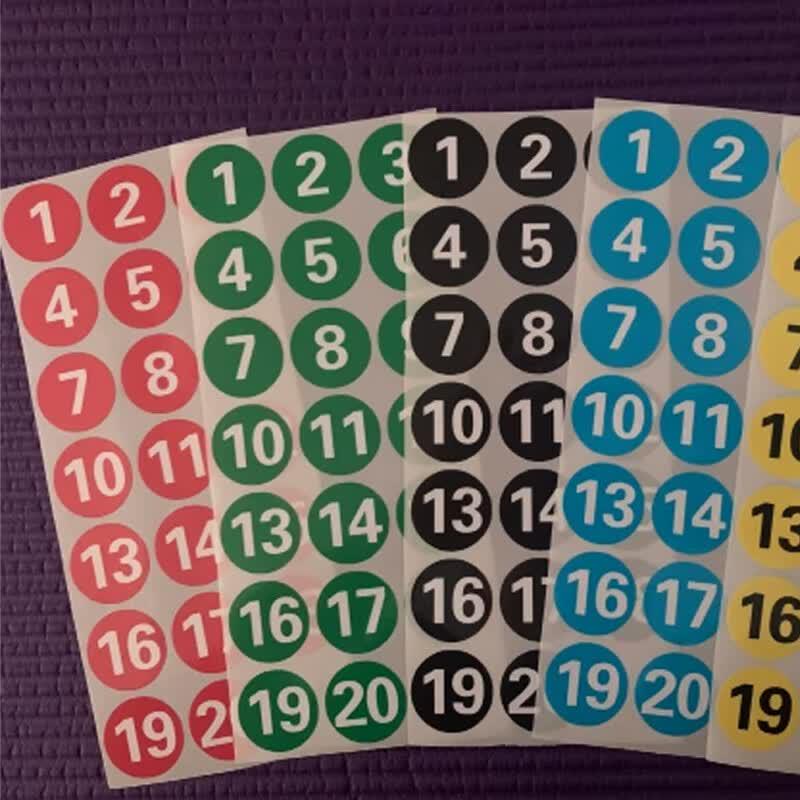 Jinghong Round Number Sticker