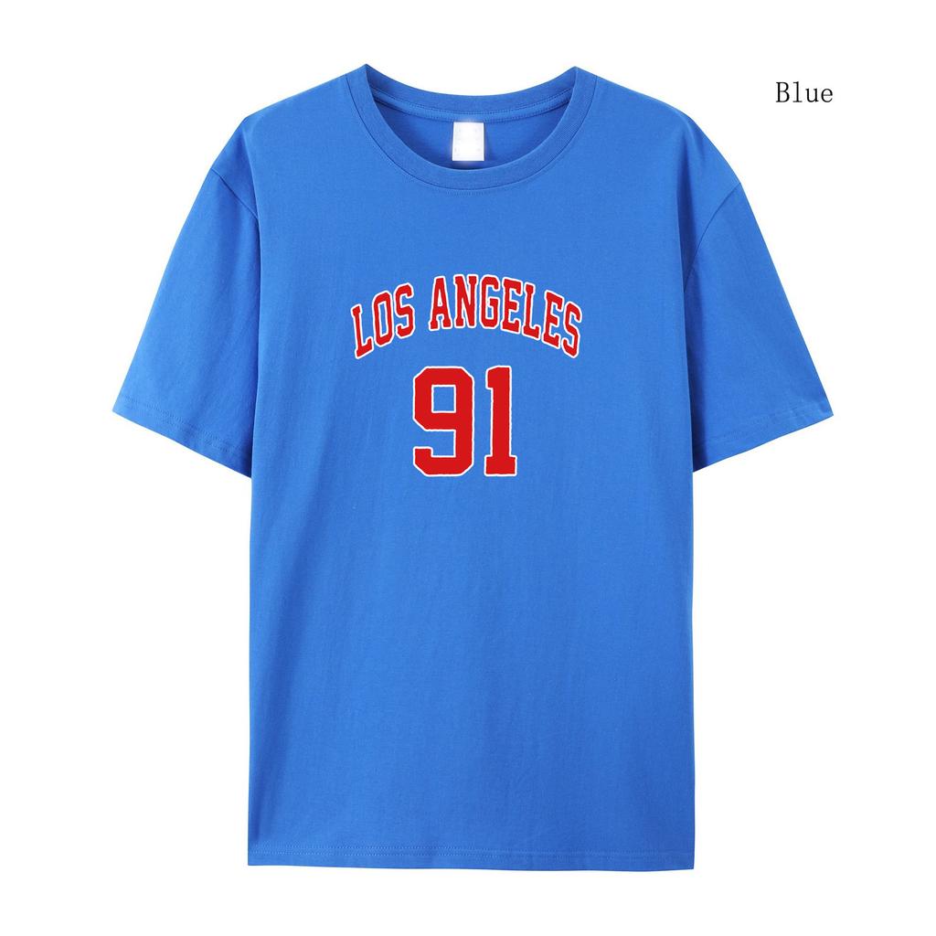 Women's T-Shirt Los Angeles 91 Usa City Letter Streetwear Summer Short sleeved T-shirt Oversize Short Sleeved T-shirt