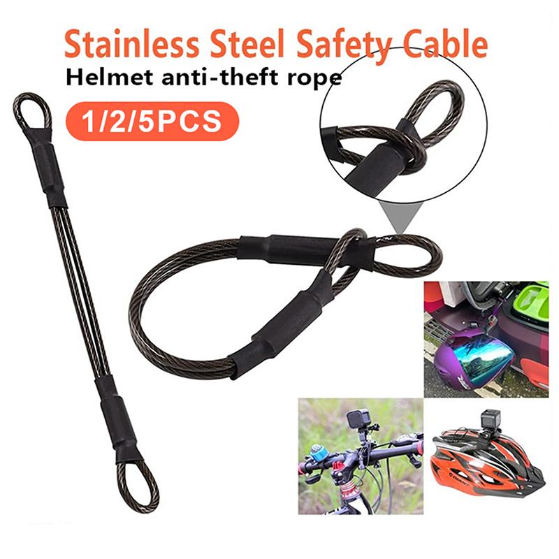 Anti-Theft Reminder Rope Motorcycle Bicycle Full Helmet Storage Wire Rope Helmet Luggage Anti-Theft Rope Outdoor Sports Use