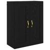 Wall Mounted Cabinet 2 Pcs Black Oak Effect Particleboard