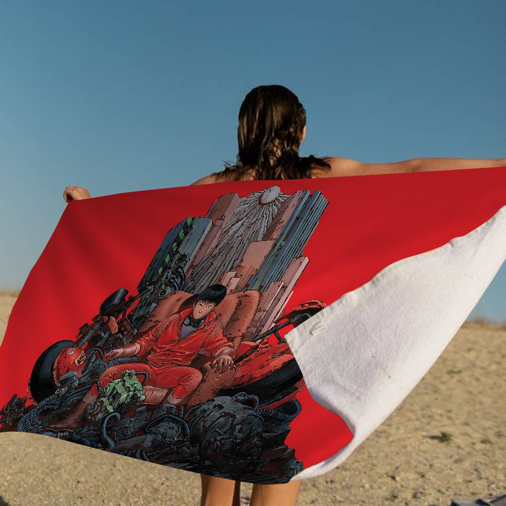 Superpower Energy Body A-akira Bath Towel Microfiber Soft Water Absorbing Breathable For Girl Decorative Cartoon Beach Towel
