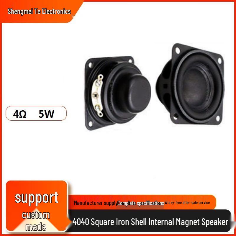 1.5" Neodymium Magnet Bluetooth 4 Ohm 5W Full-Range Square Speaker with Iron Shell